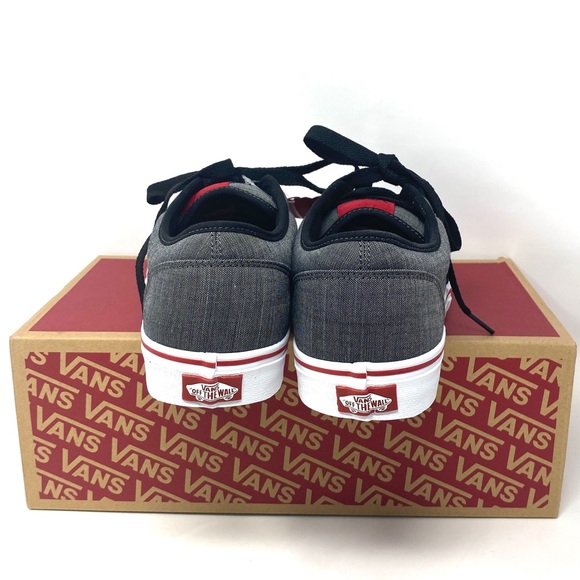 VANS Atwood Textile Black Grey Red Low Top Canvas Men’s Sneakers VN000KC46EZ - Picture 13 of 13